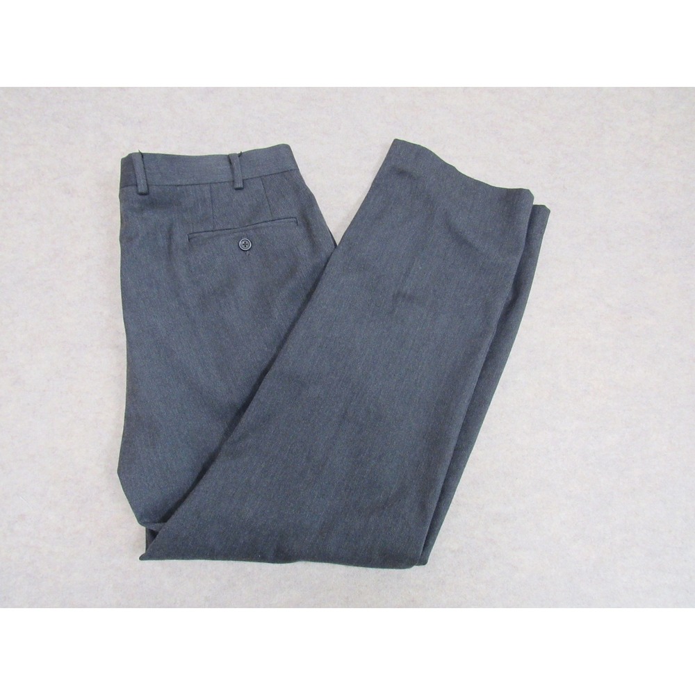 Lauren Ralph Lauren Mens Dress Pants Charcoal Gray Flat Front 36W x 30L Heather